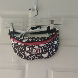 Brighton Black and White Heart Print Bag NWT